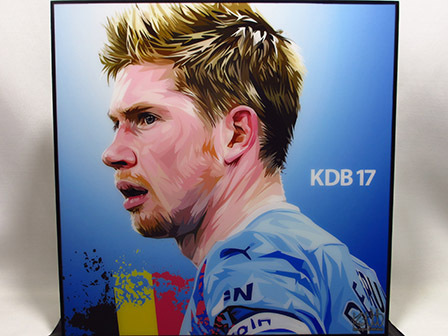 [Nouveau n° 602] Panneau Pop Art Kevin De Bruyne Football, Ouvrages d'art, Peinture, Portraits