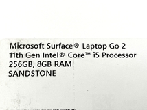 Microsoft Surface Laptop Go 2 ノート パソコン Intel Core i5-1135G7 8GB SSD 256GB 12.4インチ サンドストーン Win11 中古 T8448293_画像5