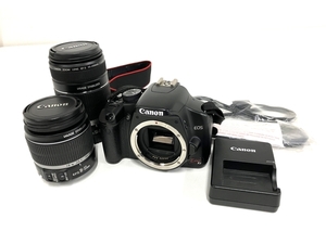 Canon キャノン EOS kiss x2 /EF-S18-55mm 1:3.5-5.6 /EF-S55-250mm 1:4-5.6 デジタル 一眼レフ カメラ 中古 B8487134