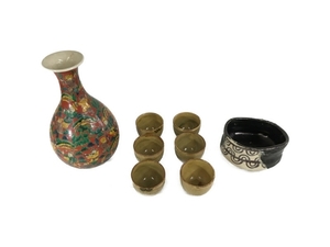 景山 他 茶碗 花瓶 など 3点おまとめ 陶器 焼き物 食器 中古 N8520725