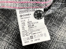 CUNE ジップアップネルシャツ グレー サイズ2 中古 K8512121_画像4