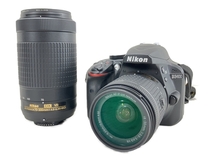 Nikon D3400 ダブルズームキット 18-55mm 70-300mm VR デジタル 一眼カメラ 撮影 ニコン 中古 W8508690_画像1