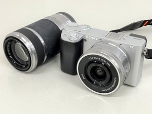 SONY ILCE-6400 SELP1650 SEL55210 一眼 カメラ ボディー ダブルズームレンズキット シルバー ソニー 中古 美品 K8550219