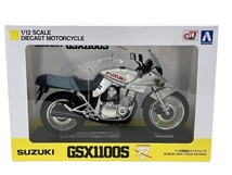 アオシマ 1/12 完成品 バイクシリーズ SUZUKI GSX11010S 刀 SL 銀 フィギュア 中古 M8532835_画像1