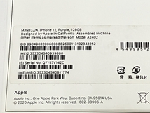 Apple iPhone 12 MJNJ3J/A 6.06インチ スマートフォン 128GB SIMフリー SIMロックなし パープル 中古 T8411696_画像9