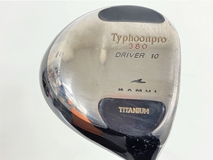 KAMUI TITANIUM Typhoonpro 380 DRIVER 10 シャフト Typhoonpro 380 DOUBLE KICK POINT フレックス R1 ドライバー ゴルフ 中古 K8465301