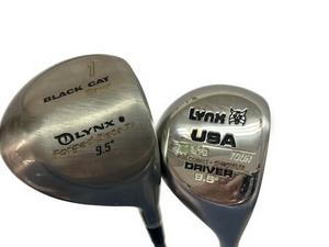 【1円】 LYNX USA STD TOUR 9.5° Lynx BLACK CAT Tour Forged Beta Ti 9.5° ドライバー 2本 リンクス ゴルフクラブ 中古 C8371539