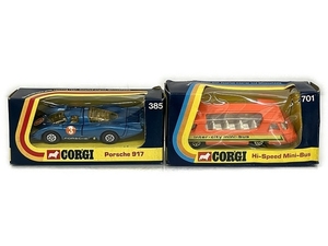 【1円】 CORGI 701 Hi-Speed Mini-Bus 385 Porsche 917 2箱セット ミニカー 中古 T8489152