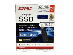 BUFFALO SSD-SCT2.0U3-BA スティック ポータブル SSD 2TB 未使用 M8577427