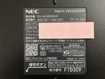 NEC Aterm WX6000HP PA-WX6000HP 無線 Wi-Fi LAN ルーター 中古 N8539160_画像8