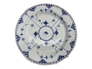 Royal Copenhagen ブルーフルーテッド フルレース 大皿 プレート 33.5cm ロイヤルコペンハーゲン 食器 中古 W8469692