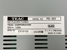 TEAC ティアック PD-301 CD プレイヤー 2023年製 箱無し 中古 美品 T8582329_画像6