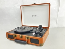 CICONIA TE-1907 クラシカル レコード プレーヤー トランクケース レトロ 中古 良好 K8600266_画像1