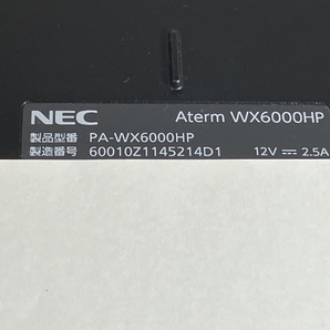 NEC Aterm WX6000HP PA-WX6000HP 無線 Wi-Fi LAN ルーター 中古 N8586918の画像5