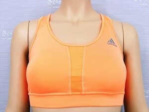 PY2-838◇/新品未使用♪adidas/アディダス♪techfit*蛍光オレンジ♪Lサイズ♪スポーツトップス※一番安価な送料はゆうパケットなら210円♪