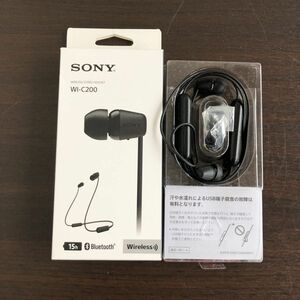 ▲動作未確認 Sony WI-C200ワイヤレスインイヤーヘッドセットヘッドホンマイク付き/42-51