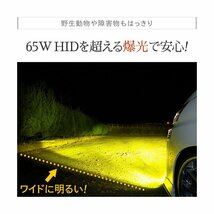 【HID屋】LED フォグランプ H8/H11/H16, HB4, PSX26W 13900lm イエロー 3000K 黄色 Qシリーズ 送料無料_画像9