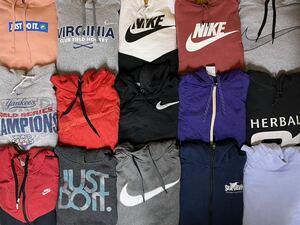  USA古着卸 ナイキ パーカー MIX 15枚 セット まとめ売り 1円スタート 卸売り アメリカ古着 NIKE スウェット スポーツ THERMA-FIT 