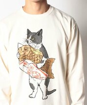 送料無料 新品 go slow caravan ゴースローキャラバン タイ焼き 猫 ネコ 長袖 Tシャツ M ロンT 312805 スウェット ヘビーコットン 熊 クマ_画像5