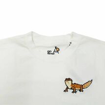 送料無料 新品 go slow caravan ゴースロウキャラバン レオパードゲッコー トカゲ 長袖 Tシャツ 3 M 白 ロンT 311903 スウェット ネコ クマ_画像6