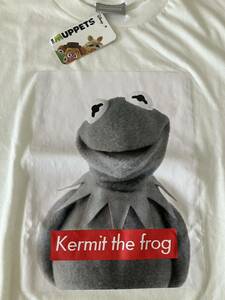 THE MUPPETS(マペッツ・マペットショー)カーミット/半袖Tシャツ /セサミストリート/Mサイズ/モノクロ