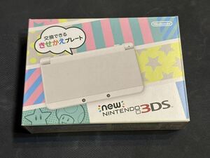 任天堂 Newニンテンドー3DS ホワイト ニンテンドー3DS本体 きせかえプレート マリオモノグラム【美品】