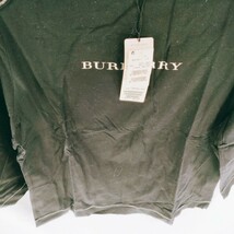 【未使用 タグ付き】BURBERRY LONDON バーバリー ロンドン 長袖Tシャツ 七分丈 サイズ5 長袖シャツ 無地 ロゴ ブラック シャツ Tシャツ A-3_画像3