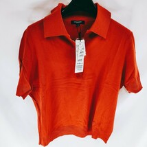 【未使用 タグ付き】BURBERRY LONDON バーバリー ロンドン 半袖Tシャツ サイズ5 シャツ 無地 ロゴ オレンジ シャツ Tシャツ A-9_画像1