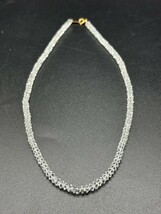 ★1円〜 美品 18金 水晶 クォーツ クリスタル ネックレス ペンダント アクセサリー ジュエリー K18刻印あり ストーン ケース付 S216_画像2