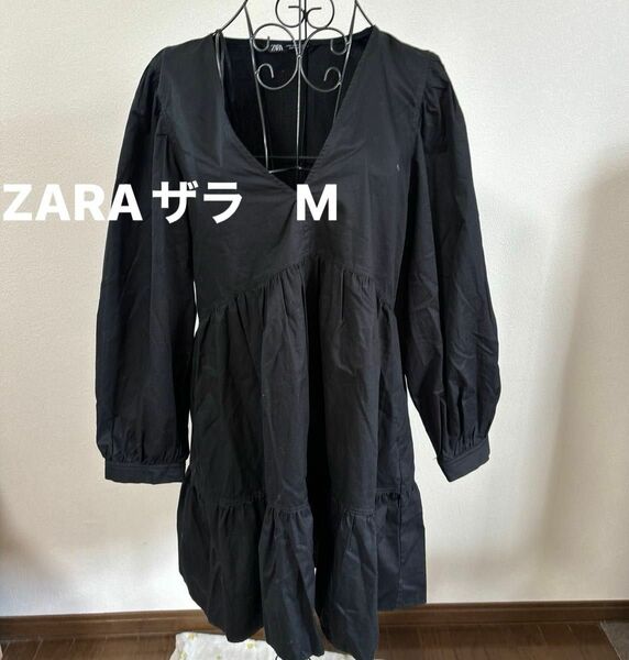 ZARA ザラ　チュニック　ワンピース　ブラックM