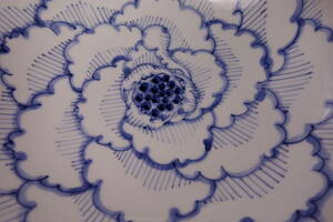 倣元朝期景徳鎮茶器　極上染付（Blue & White・青花瓷）　手描き　コバルト　大花茶碗　陶磁器研究