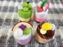 ハンドメイド　フェルトのケーキ　ままごとケーキ　手づくり2－1_画像2