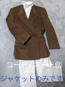 極美品　カシミヤ　 テーラードジャケットM イタリア製　キャメル 総裏地　10万円以上のお品物