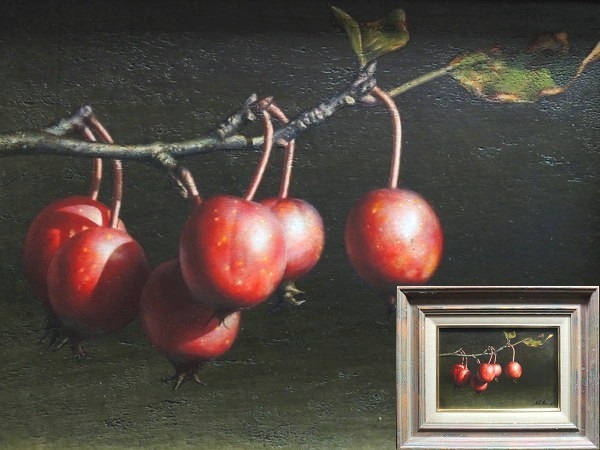 True work / Nobuo Ohwa / Friends (Princess Apple) / Oil painting / SM issue / Framed item / Produced in 2004 / Autographed / Endorsed / Realism / Oil painting / Realistic painting / Artist's work / Art object, painting, oil painting, still life painting