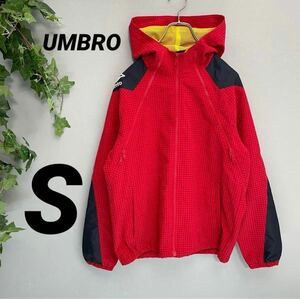 【UMBRO】アンブロ ナイロンジャケット S ギンガムチェッククロス 美品 赤