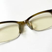 【美品】 JINS CLASSIC Acetate&Metal ハーフリム 度入り メガネ 眼鏡 ブルーライトカット メガネフレーム ライトスモーク ケース付 老眼鏡_画像7