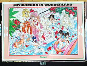 [Vintage][New Item][Delivery Free]1990s NewType Miyuki in Wonderland CLAMP B2 Poster ニュータイプ 不思議の国の美幸ちゃん[tag2202]