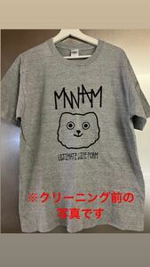 【クリーニング済】MAN WITH A MISSION マンウィズ Tシャツ グッズ タナカ カミカゼ ジャンケン スペアリブ MWAM おだやか ODAYAKA グレー