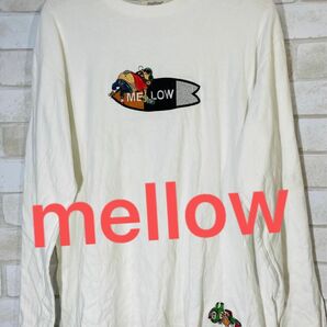 【mellow】メロウ　刺繍ロゴ　長袖Tシャツ ロンT