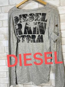 【DIESEL】ディーゼル　バックプリント　長袖Tシャツ　ロンT