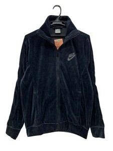 r2_2527 新品未使用品 NIKEナイキ メンズ トラックジャケット ベロア ジャージ フルジップ 札付き ブラック サイズM