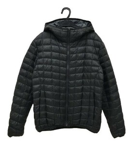 r2_2599r UNIQLO ユニクロ ライトウォームパデット パーカ 中綿 キルティング フルジップ モックネック ブラック メンズ Lサイズ