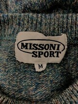 r2_2526 美品 MISSONIミッソーニ 90年代 ヴィンテージ ニット 長袖セーター ブルー サイズM_画像4