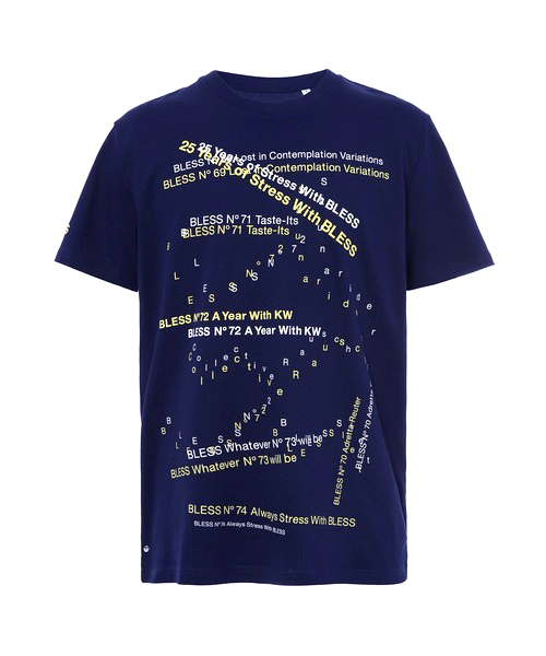 ★送料無料★BLESS 25周年 Multicollection IV T-Shirt Doubleprint ネイビー XL N° マルチコレクション ダブルプリント Tシャツ デニム