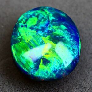 4.850ct 天然ブラックオパール オーストラリア 最高級 遊色抜群 〔Australia Black opal 宝石 裸石 ルース 天然 jewelry natural loose〕