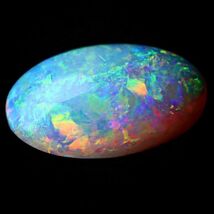 2.700ct 天然ホワイトオパール オーストラリア 遊色抜群 高品質 〔Australia White opal 宝石 jewelry natural 裸石 loose ルース〕_画像4