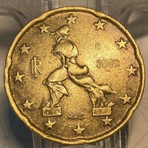 1円～ 20セント金貨　小型　重目5.76g 2002 未鑑定品　外国古銭　海外硬貨　コインコレクション