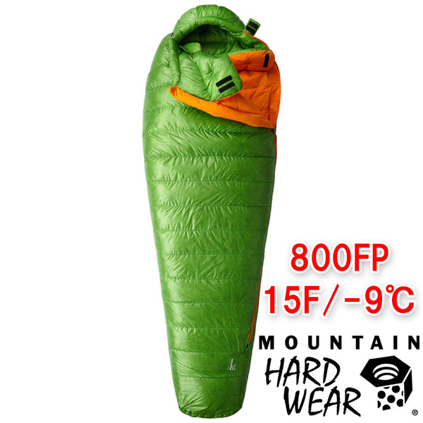 マウンテンハードウェア ファントム フレーム 寝袋 シュラフ レギュラー RH 15F/-9℃ Mountain Hardwear Phantom Flame Cyber Green