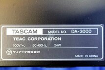 TASCAM/タスカム DA-3000　マスターレコーダー/ADDAコンバーター リモコン付　 49080Y_画像6