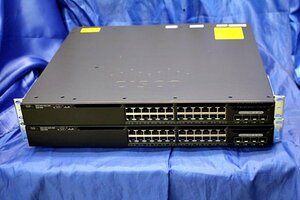 現状品/2台セット CISCO/シスコ Catalyst 3650 24 4x1G WS-C3650-24TS-S / V04　49330Y